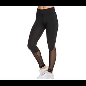 Black mesh workout leggings
